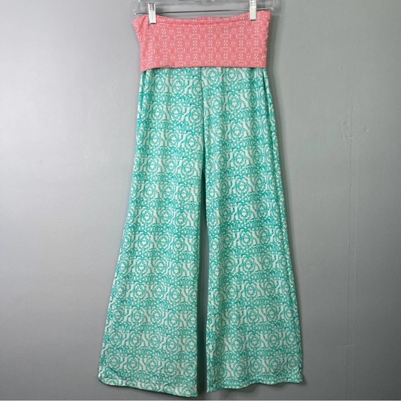 CABANA Life Teal Beach Pants Women's Size S Wide Leg Stretch UPF 50+ Protection - Picture 2 of 5